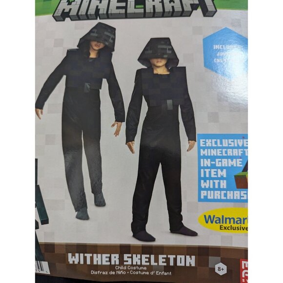 NWT Minecraft Wither Skeleton Child Costume Boys Medium 8 - Picture 2 of 6